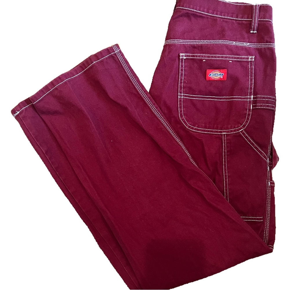 DEEP RED DICKIES PAINTER PANTS